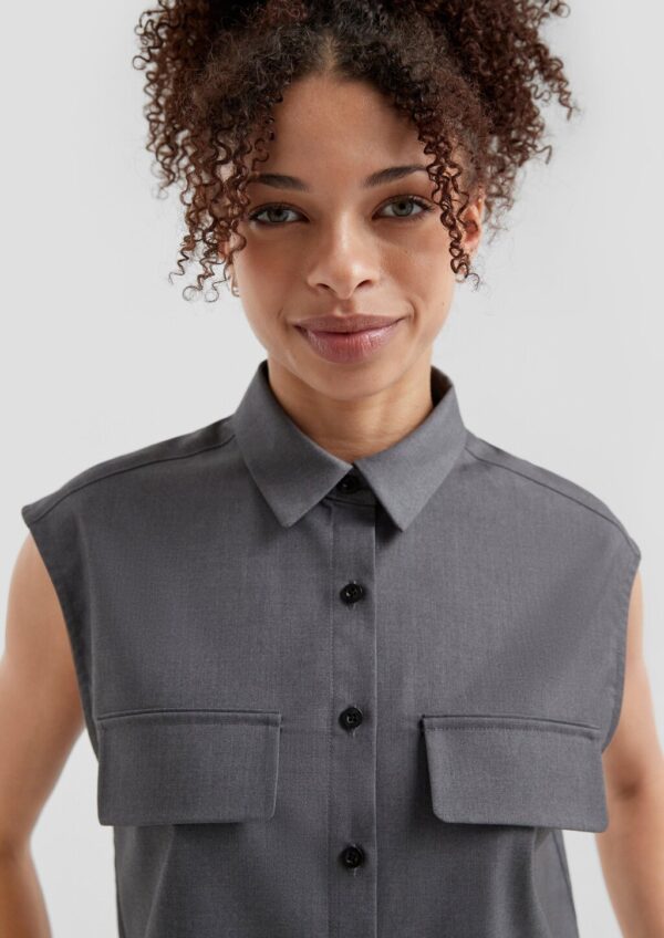 Melierte Weste im Loose Fit