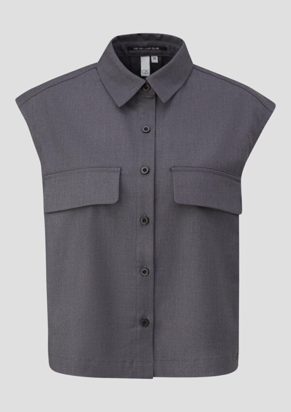 Melierte Weste im Loose Fit