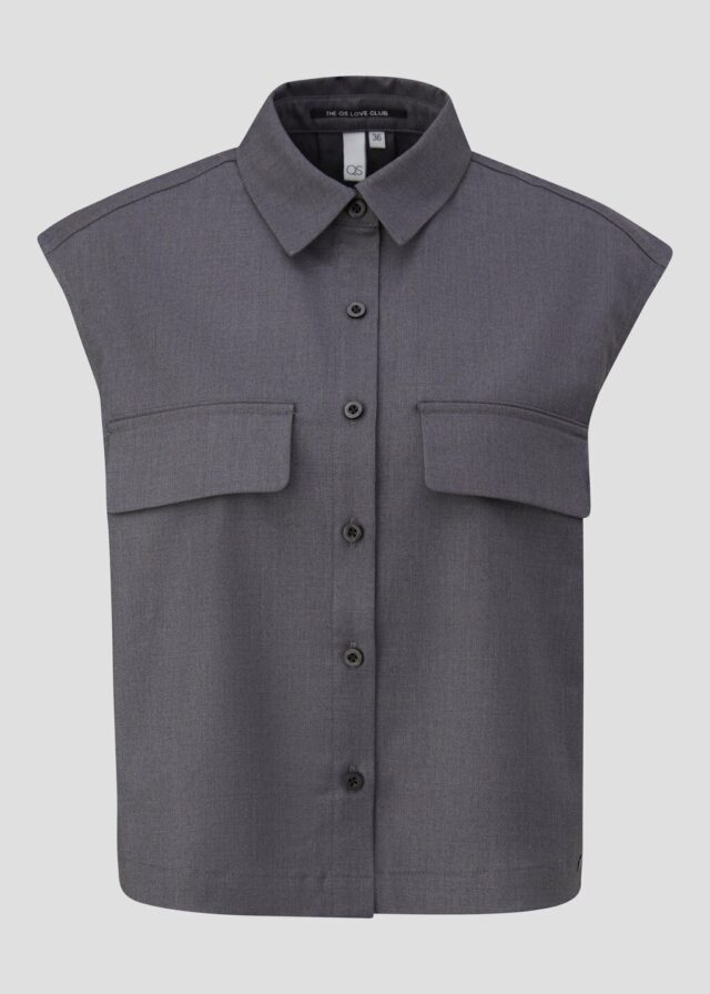 Melierte Weste im Loose Fit