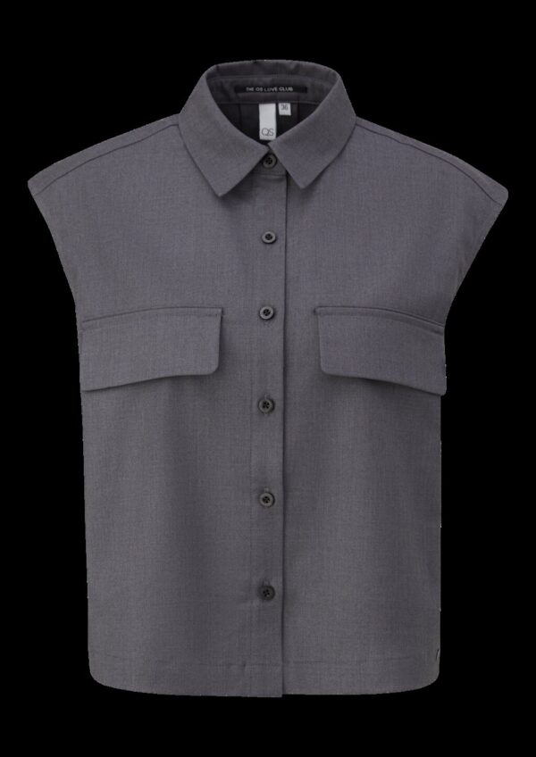 Melierte Weste im Loose Fit