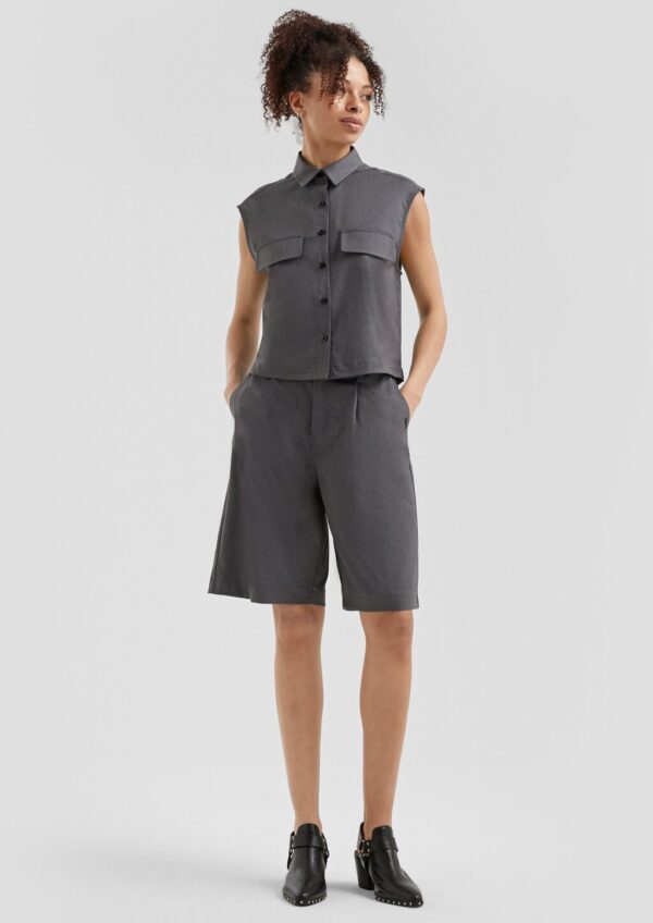 Melierte Weste im Loose Fit