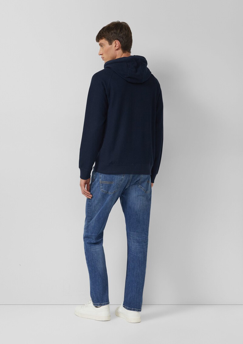 Strukturiertes Kapuzen-Sweatshirt mit Raglanärmeln