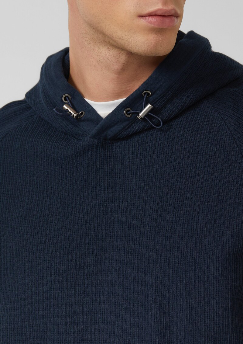 Strukturiertes Kapuzen-Sweatshirt mit Raglanärmeln