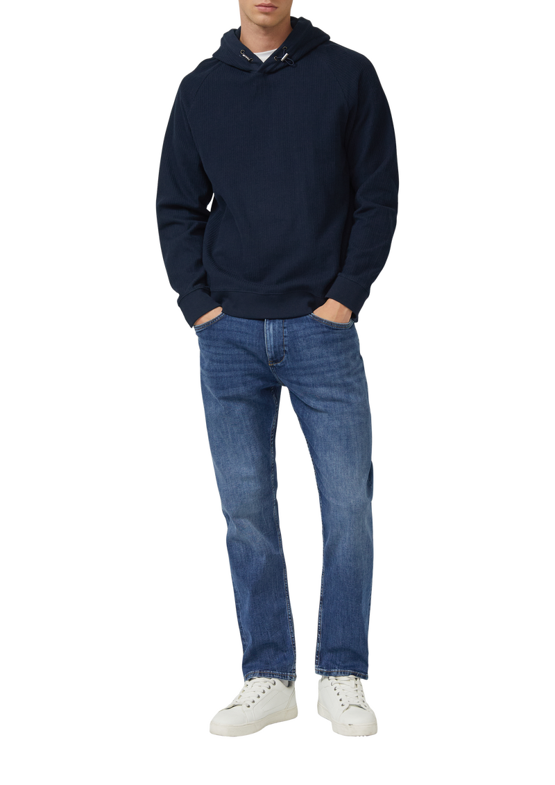 Strukturiertes Kapuzen-Sweatshirt mit Raglanärmeln