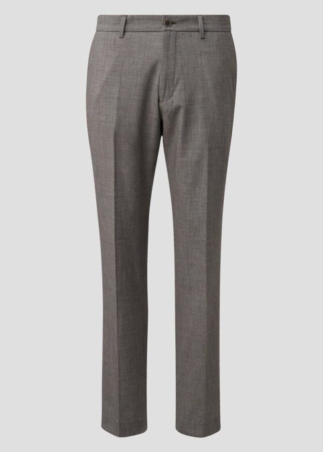 s.O PURE: Anzughose aus gemustertem Stretch-Gewebe