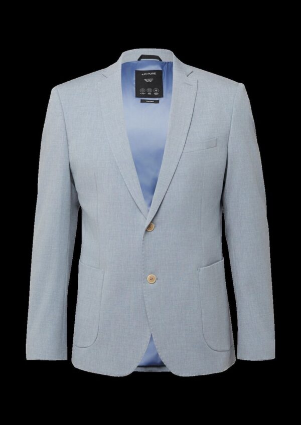 s.O PURE: Slim-Fit-Sakko aus elastischem Leinenmix