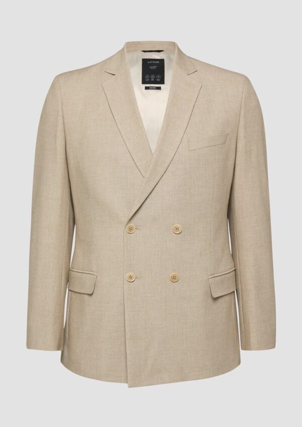 s.O PURE: Doppelreihiges Sakko aus elastischem Leinenmix