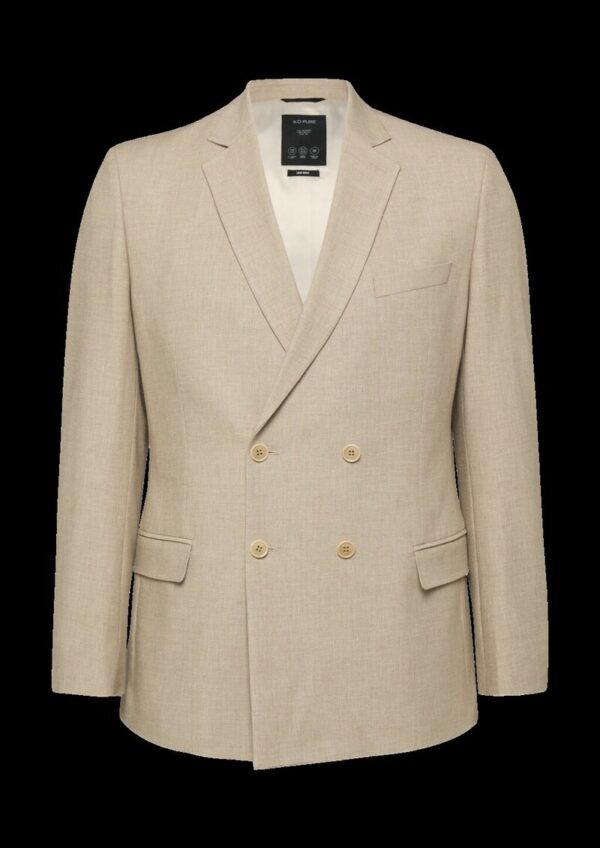 s.O PURE: Doppelreihiges Sakko aus elastischem Leinenmix
