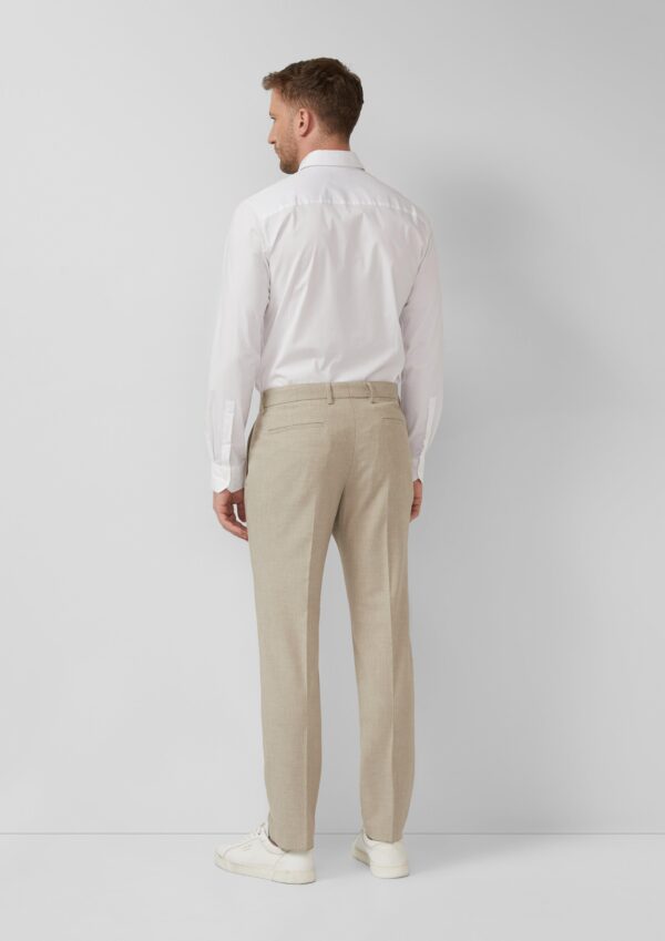 s.O PURE: Anzughose aus elastischem Leinenmix