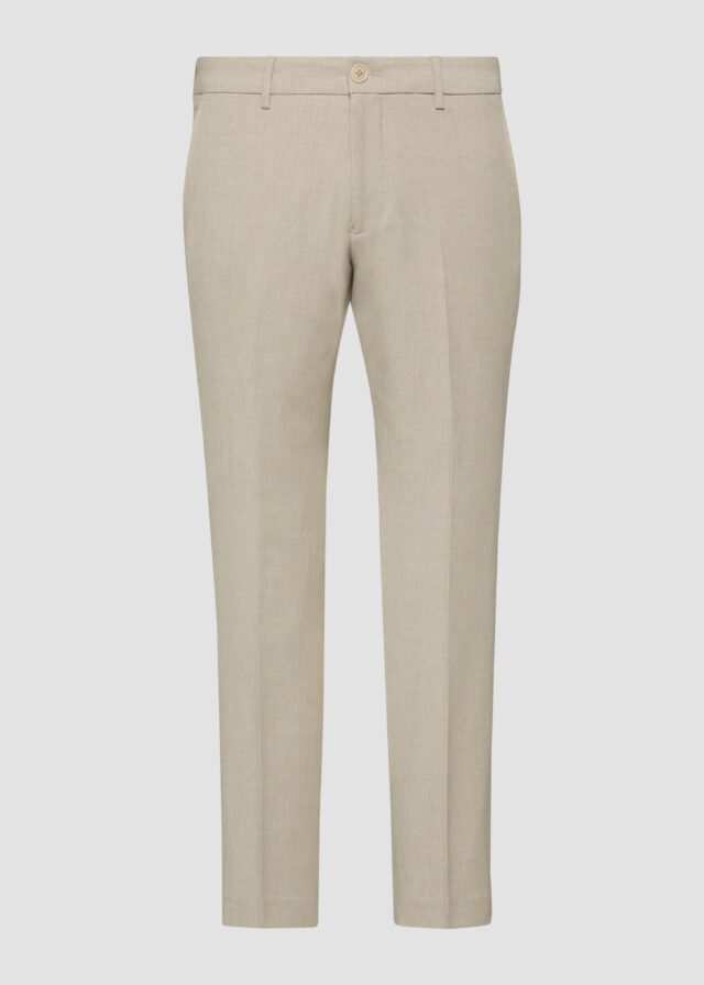 s.O PURE: Anzughose aus elastischem Leinenmix