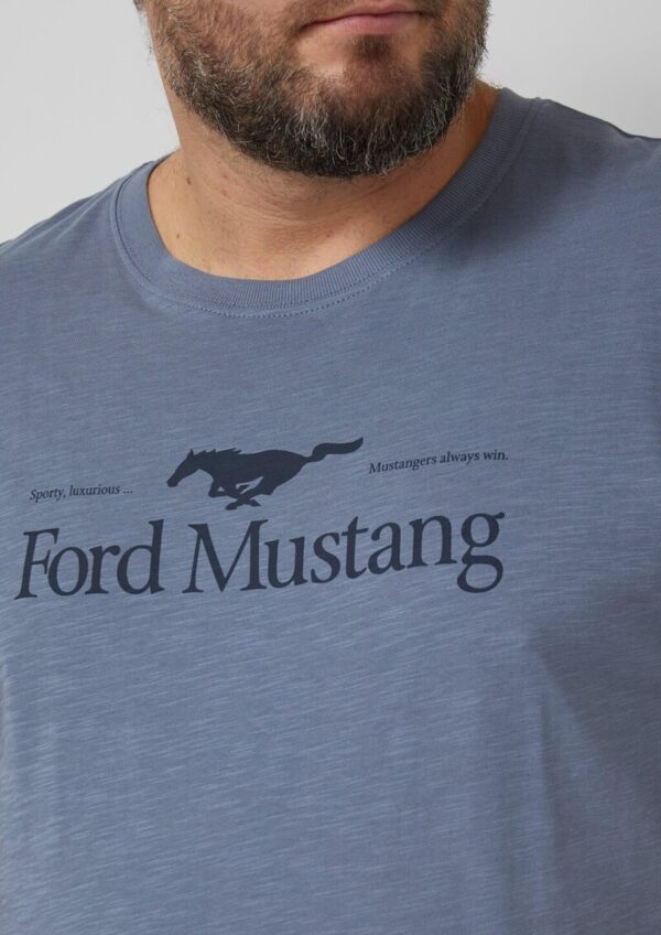 T-Shirt mit Flammgarnstruktur und Artwork