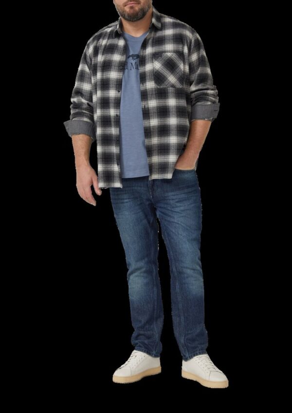 T-Shirt mit Flammgarnstruktur und Artwork