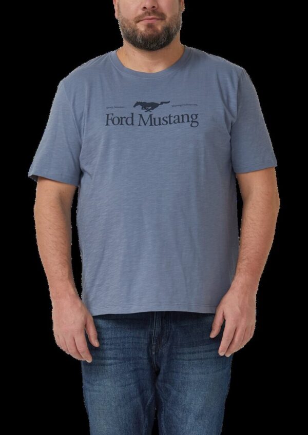 T-Shirt mit Flammgarnstruktur und Artwork