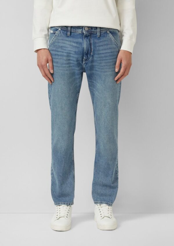 Jeans / Regular Fit / Mid Rise / Straight Leg / Chino-Taschen