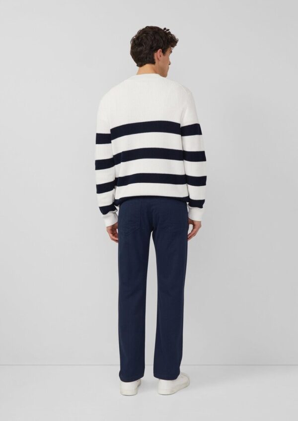 Regular Fit: Hose aus strukturierter Baumwolle