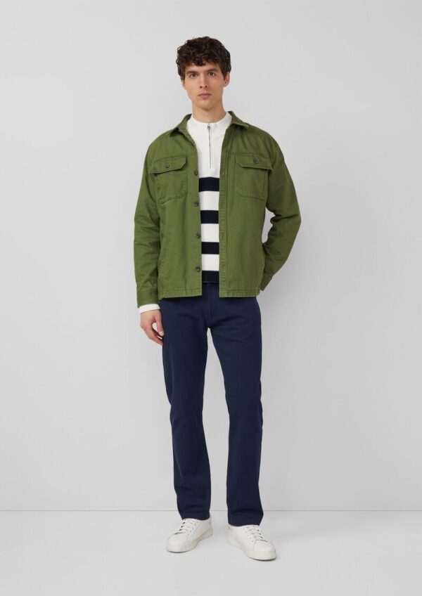 Regular Fit: Hose aus strukturierter Baumwolle