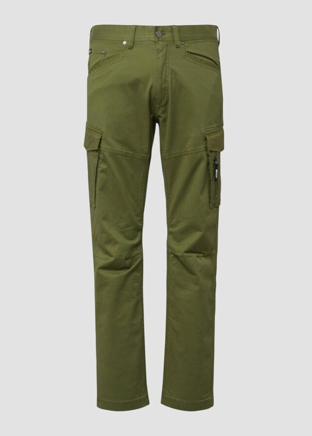 Regular Fit: Cargo-Hose aus Baumwollmix mit Straight Leg