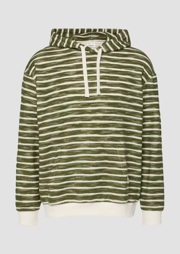 Strukturiertes Kapuzen-Sweatshirt im Modern Fit