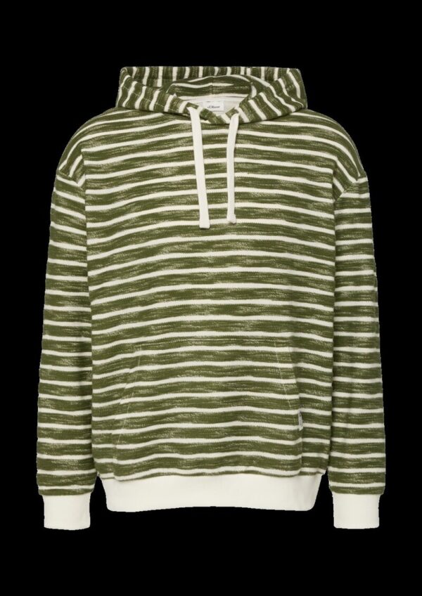 Strukturiertes Kapuzen-Sweatshirt im Modern Fit