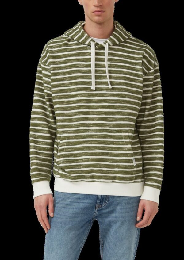 Strukturiertes Kapuzen-Sweatshirt im Modern Fit