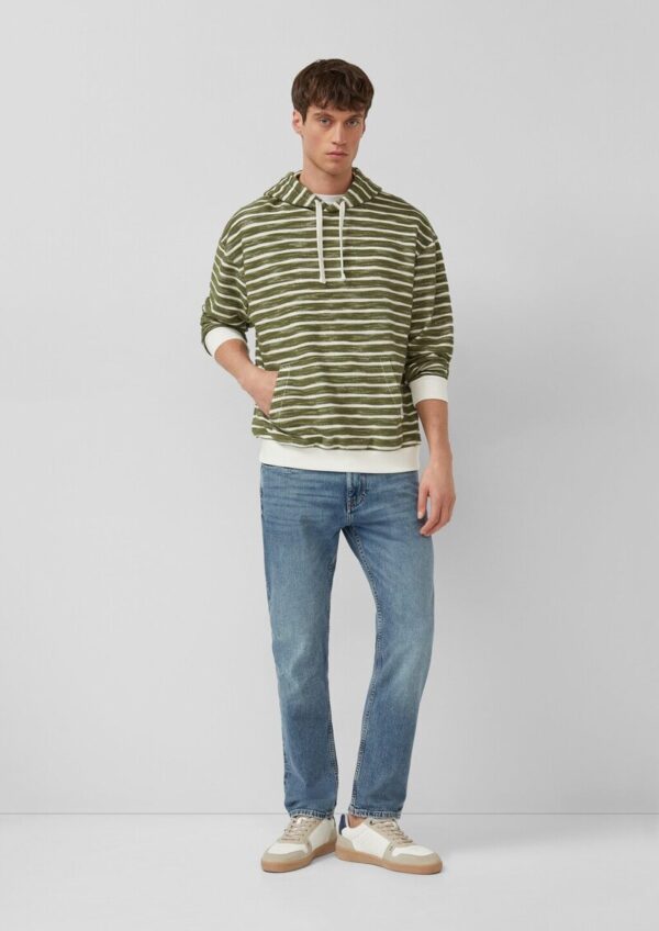 Strukturiertes Kapuzen-Sweatshirt im Modern Fit