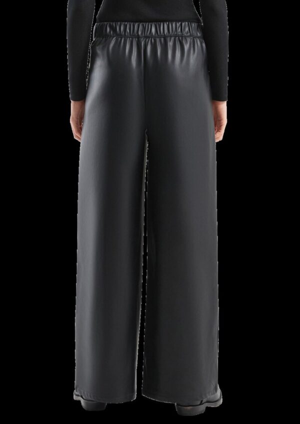 Wide-Leg-Hose in Leder-Optik
