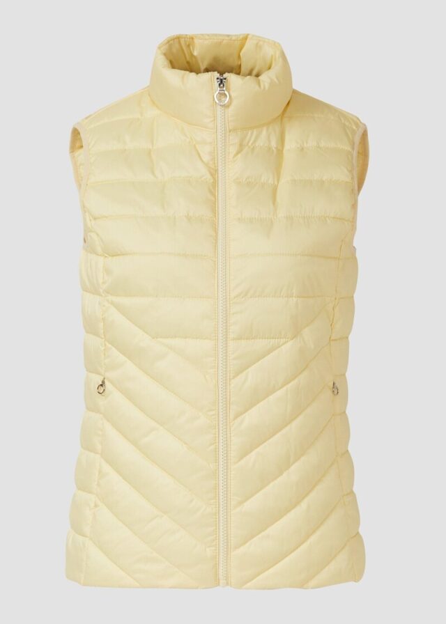 Leichte Steppweste mit Stehkragen und Packfunktion