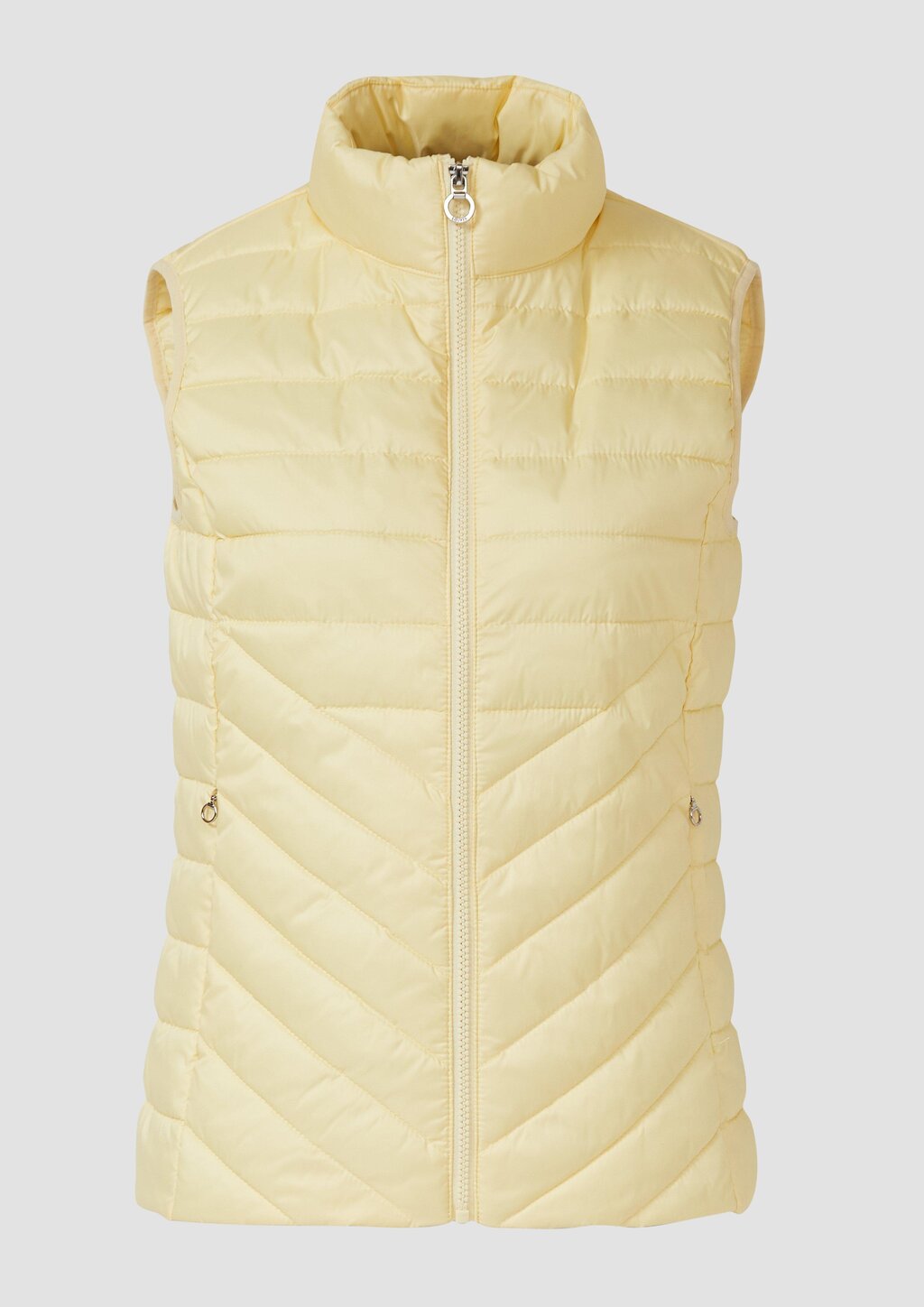 Leichte Steppweste mit Stehkragen und Packfunktion