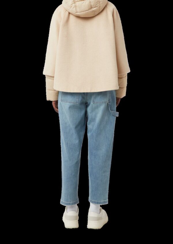 Cape-Jacke aus Wollmix mit Stepp-Details