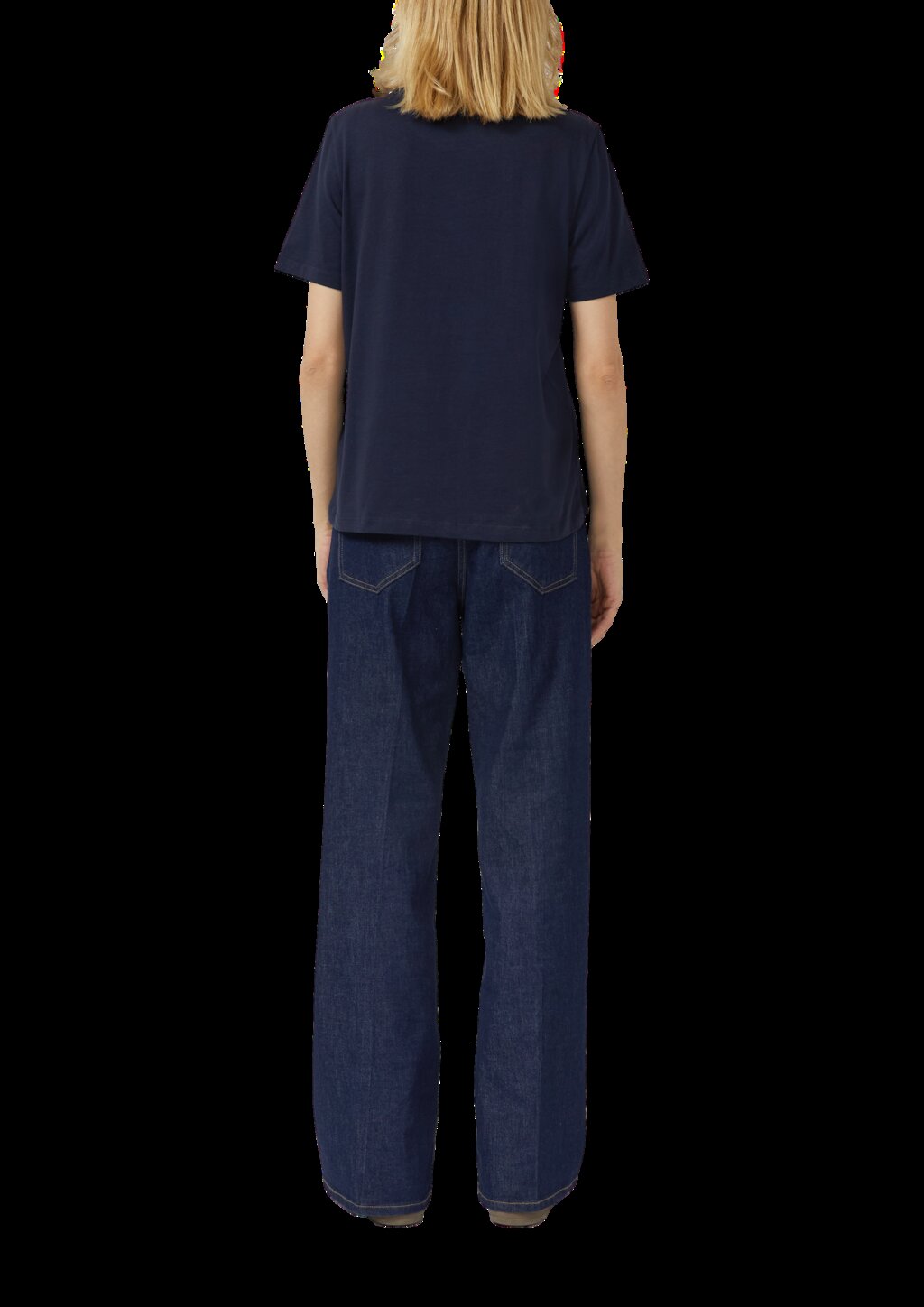 Jersey-T-Shirt im Regular Fit mit Herz-Stickerei