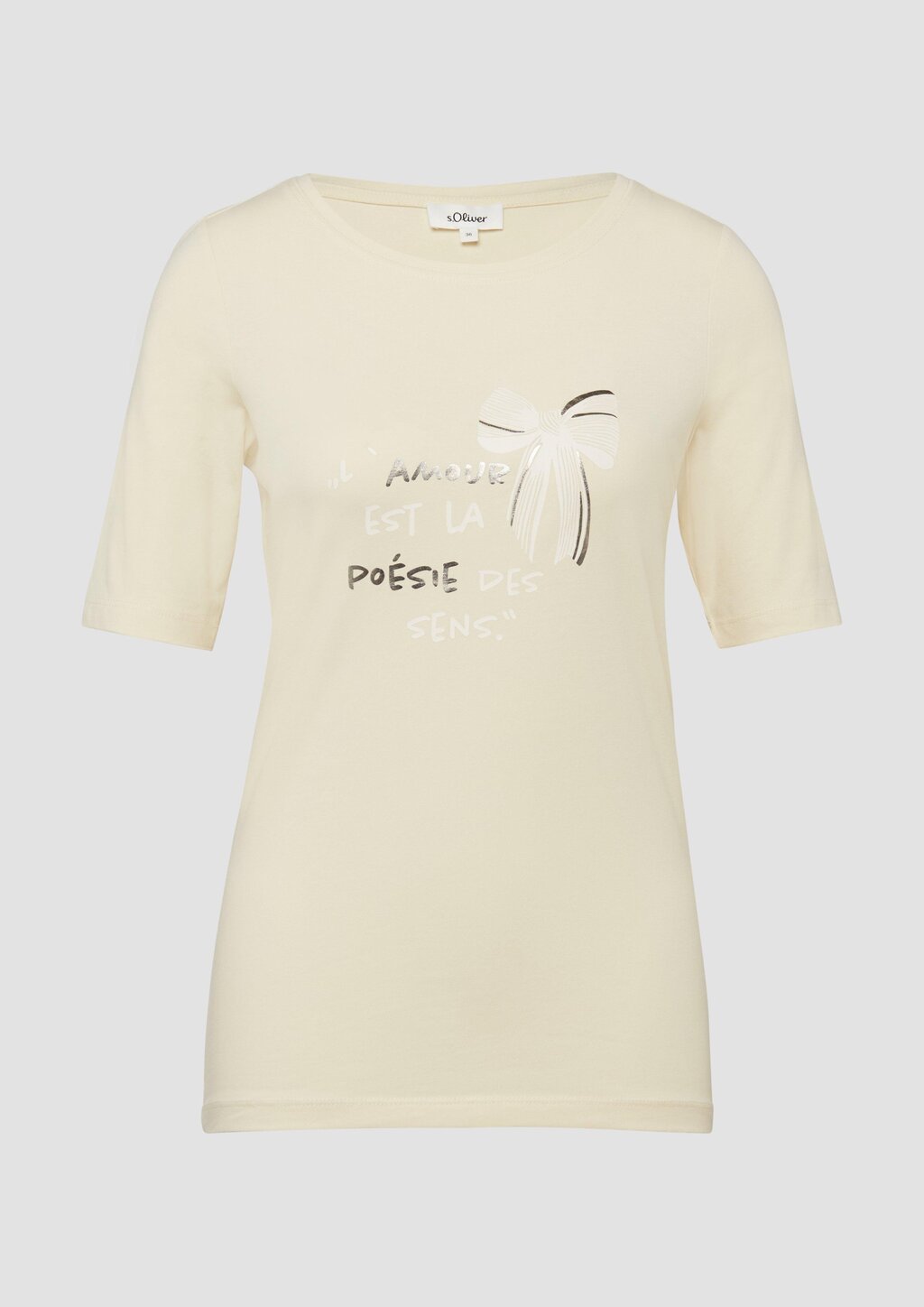 T-Shirt mit Frontprint im Slim Fit