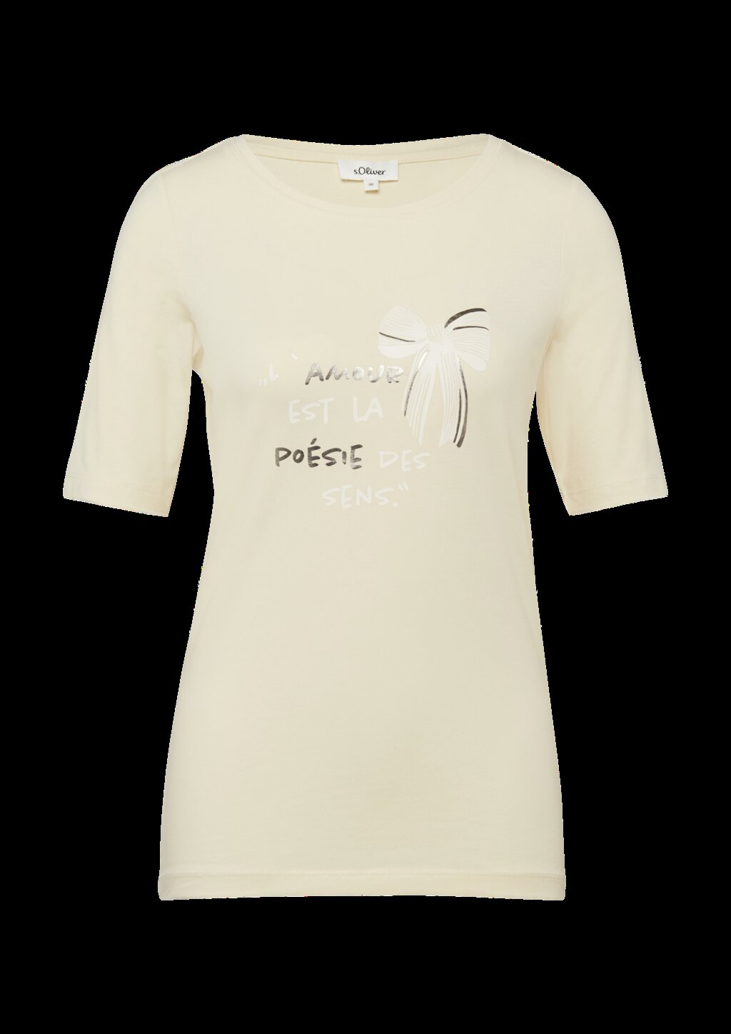 T-Shirt mit Frontprint im Slim Fit