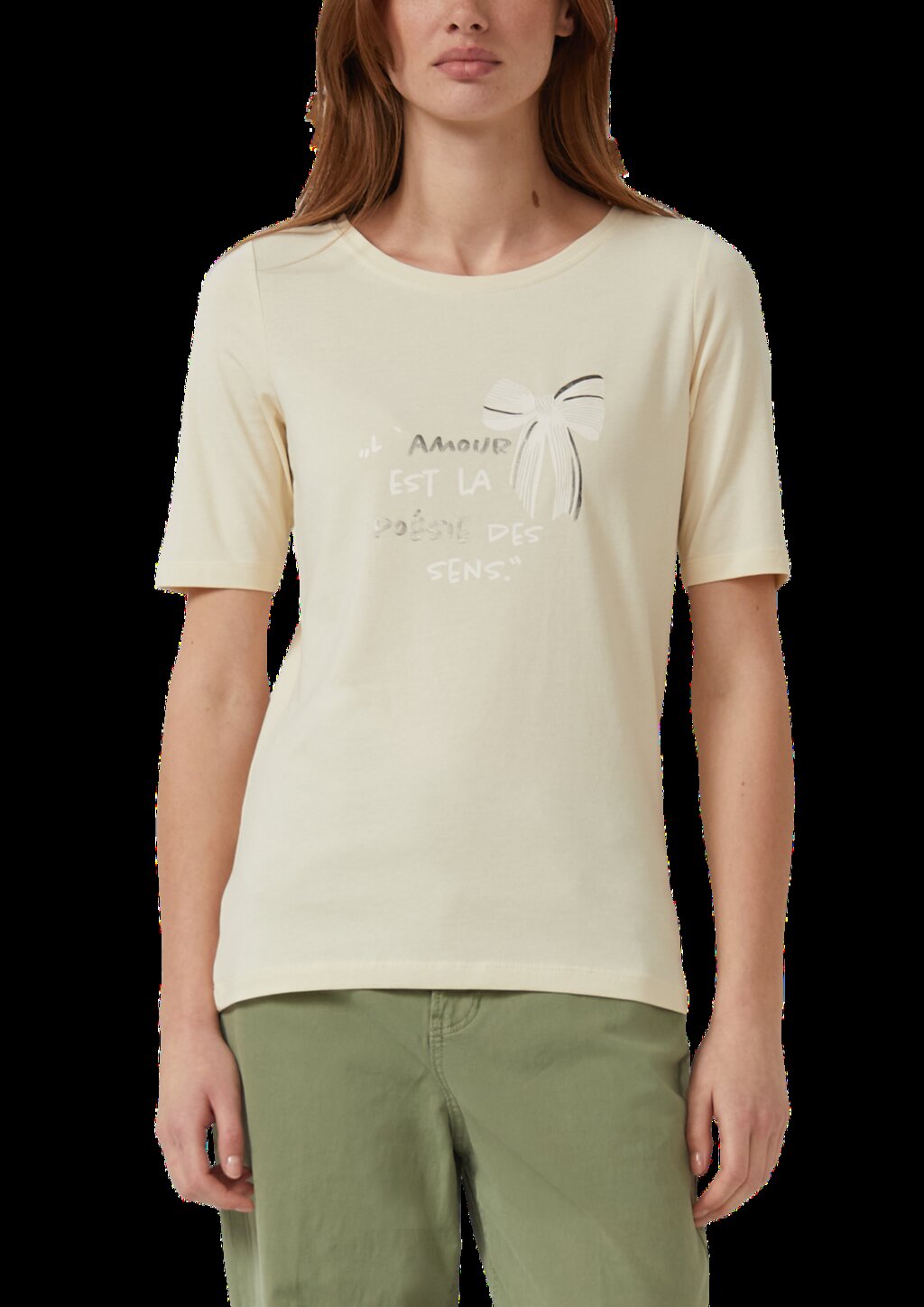 T-Shirt mit Frontprint im Slim Fit