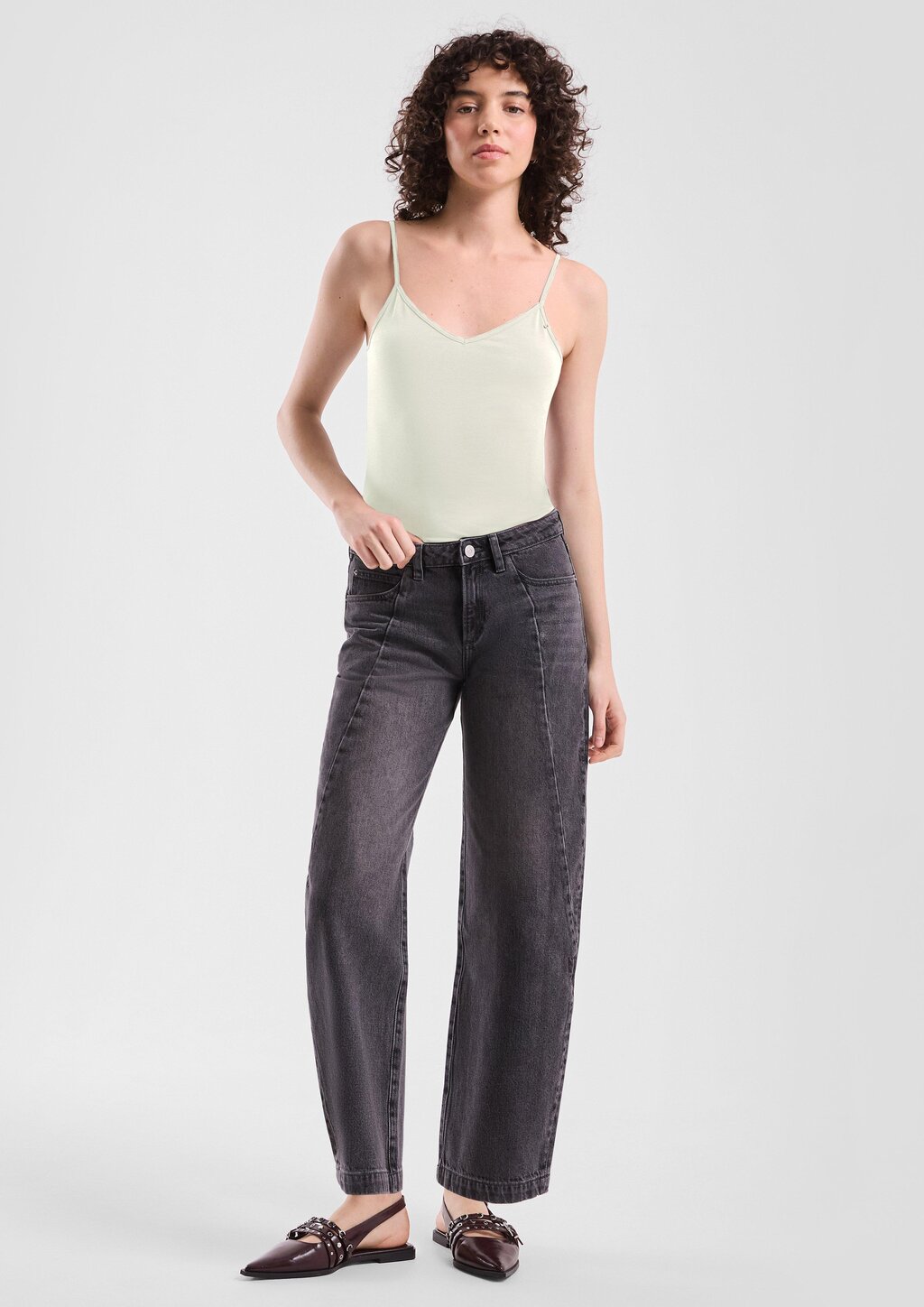 Elastisches Spaghettiträgertop