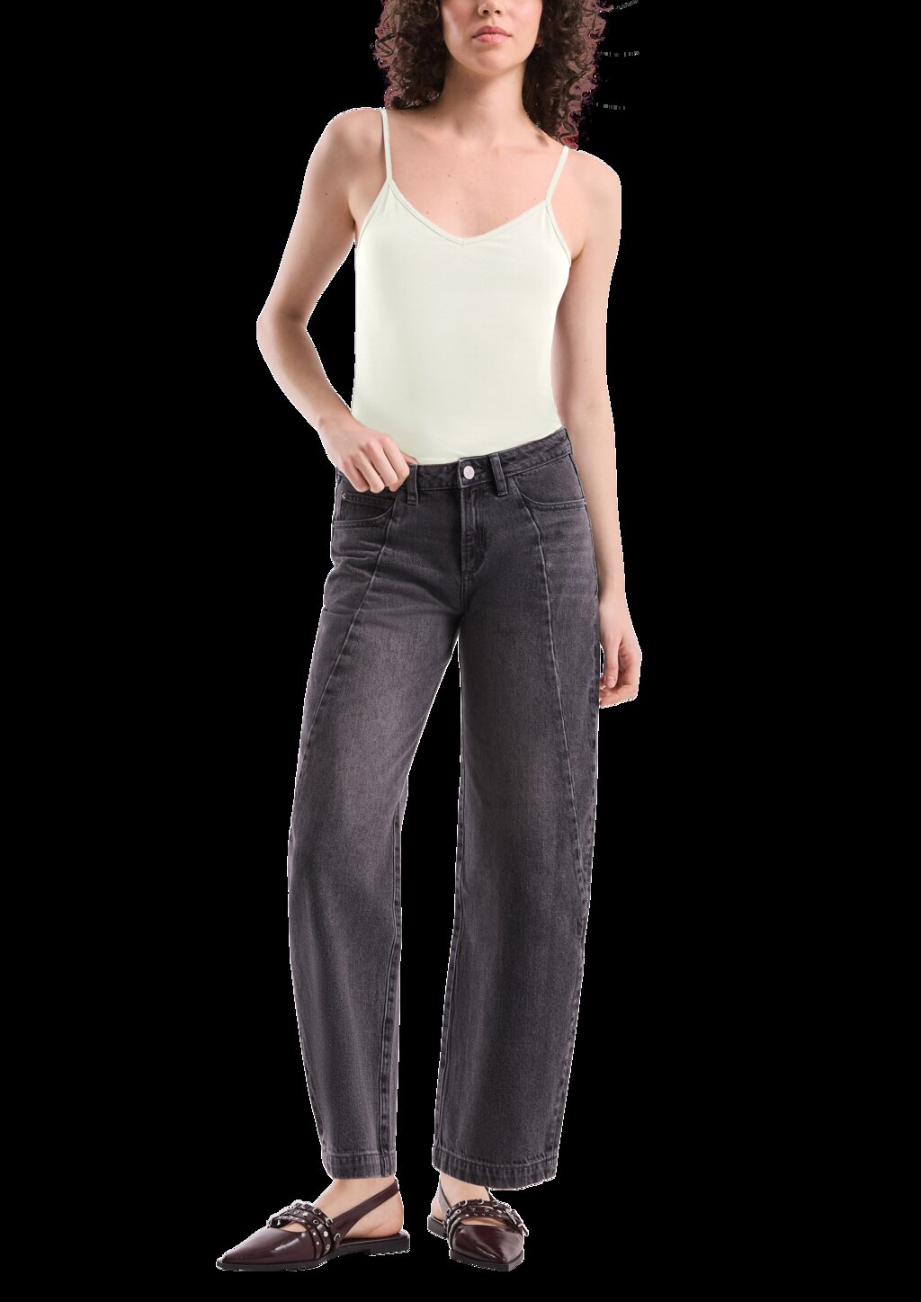 Elastisches Spaghettiträgertop