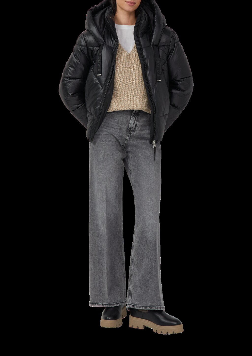 Gesteppte Puffer-Jacke mit Weitenregulierung