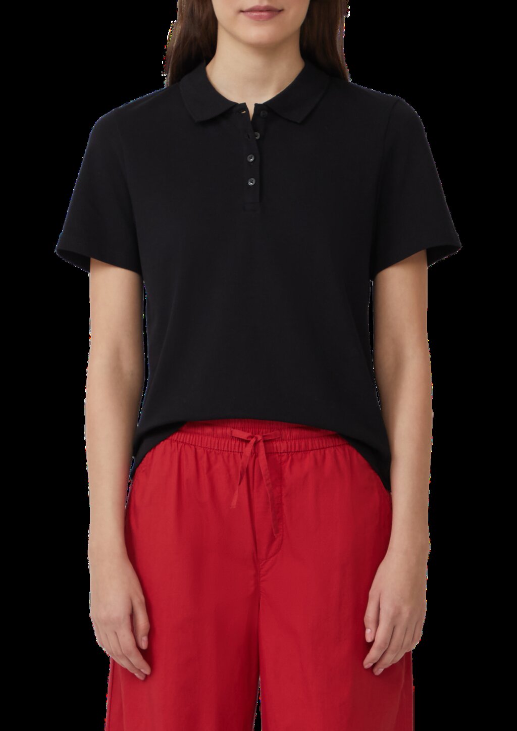 Verkürztes Poloshirt aus Baumwollpiqué