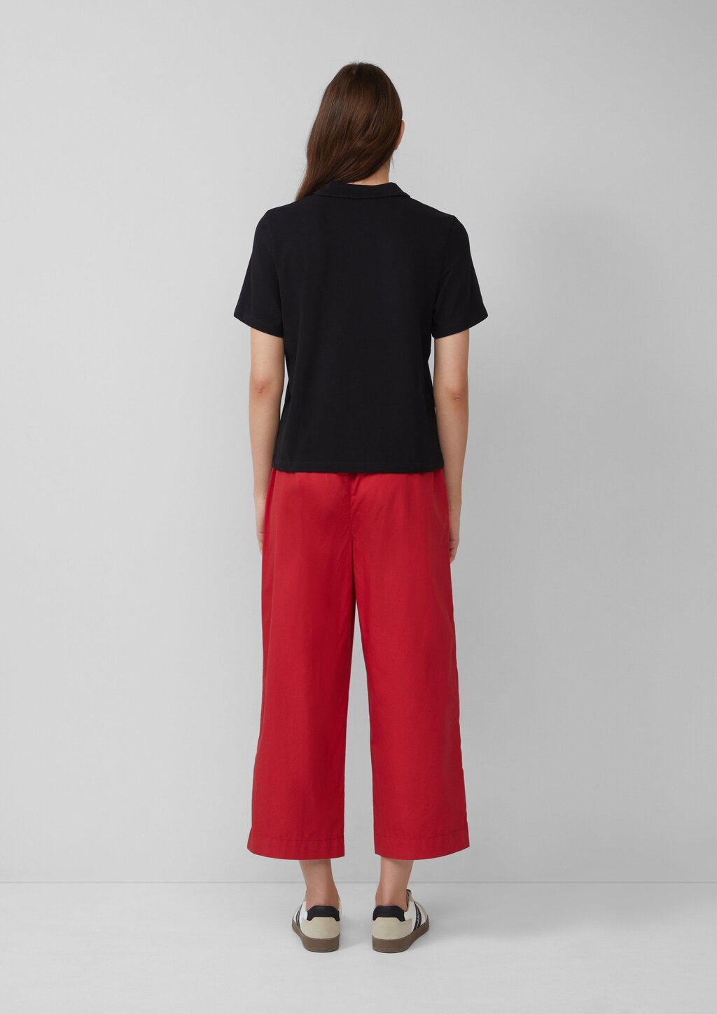 Verkürztes Poloshirt aus Baumwollpiqué