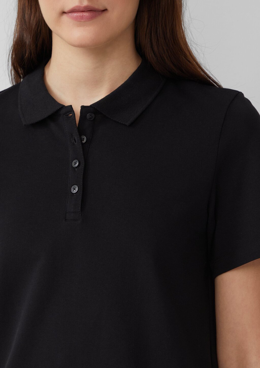 Verkürztes Poloshirt aus Baumwollpiqué