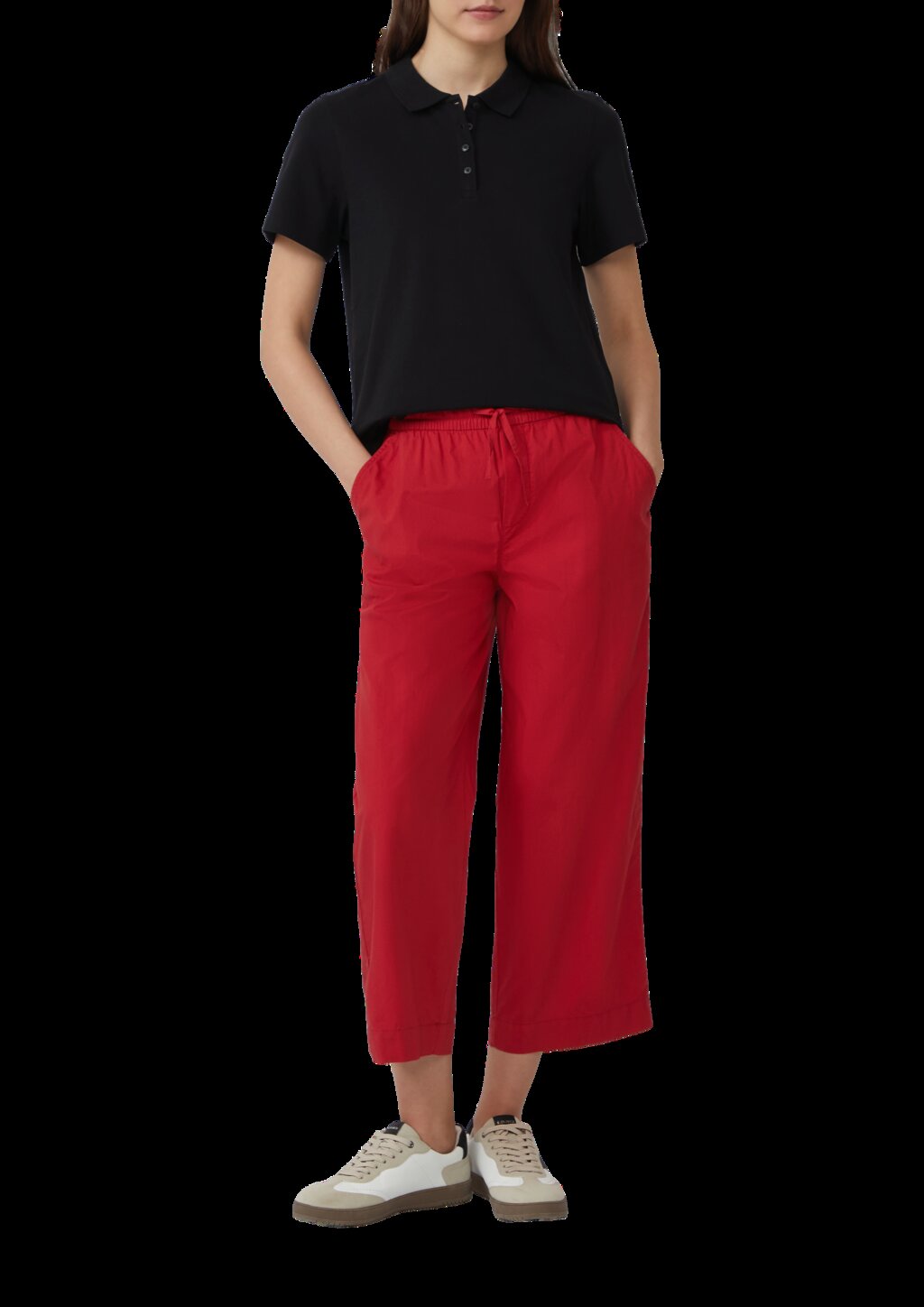 Verkürztes Poloshirt aus Baumwollpiqué