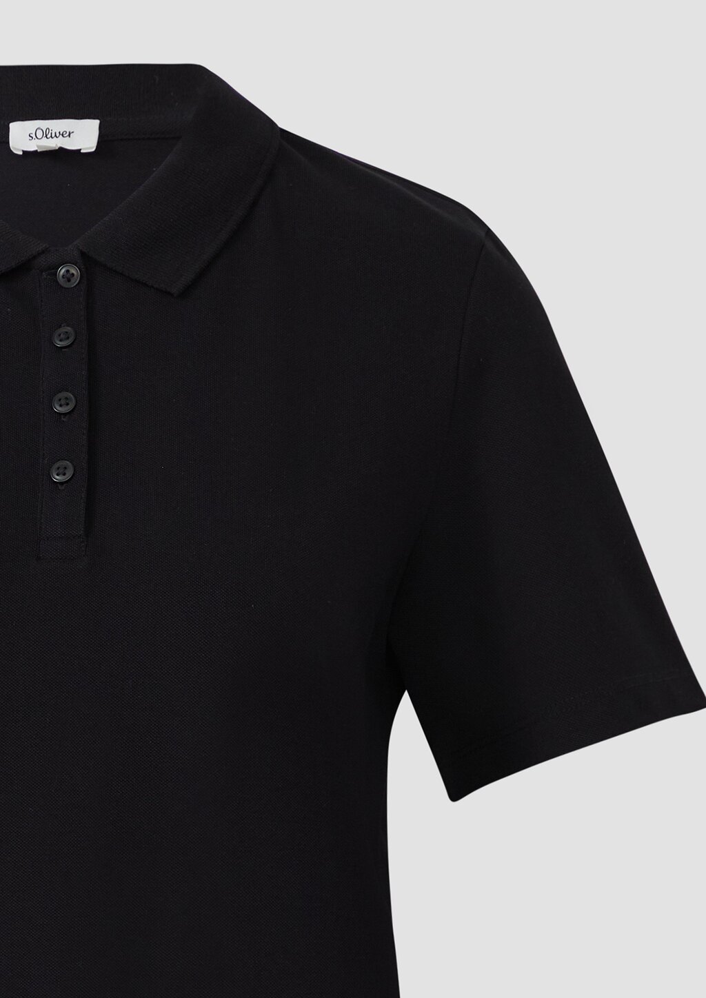 Verkürztes Poloshirt aus Baumwollpiqué