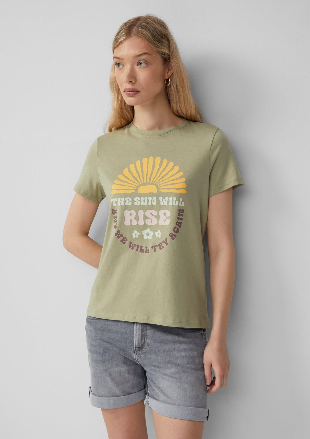 Baumwollshirt mit Frontprint