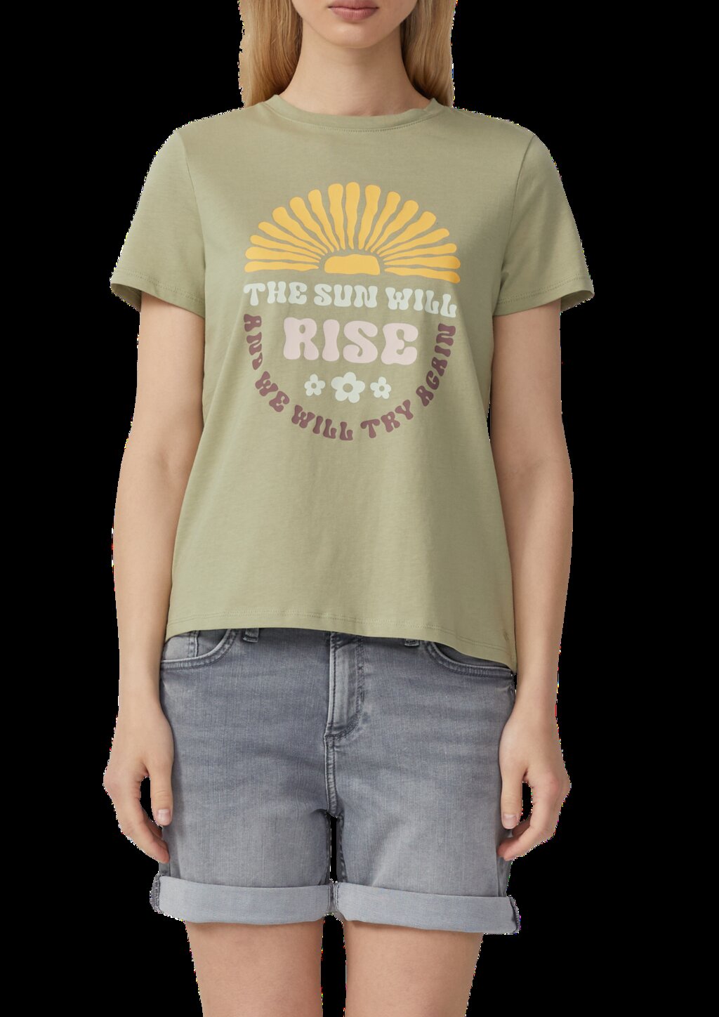 Baumwollshirt mit Frontprint