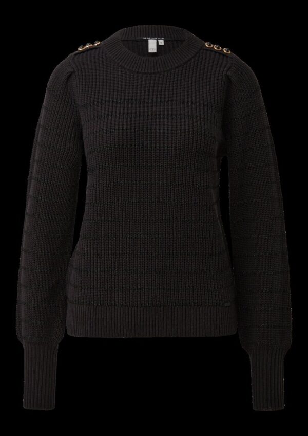 Pullover mit Glitzergarnstreifen