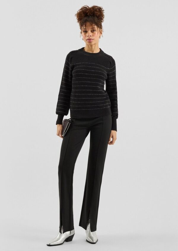 Pullover mit Glitzergarnstreifen