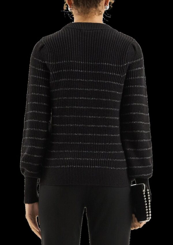 Pullover mit Glitzergarnstreifen