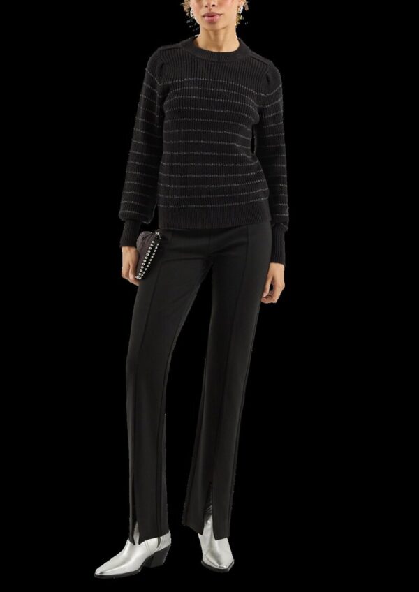 Pullover mit Glitzergarnstreifen