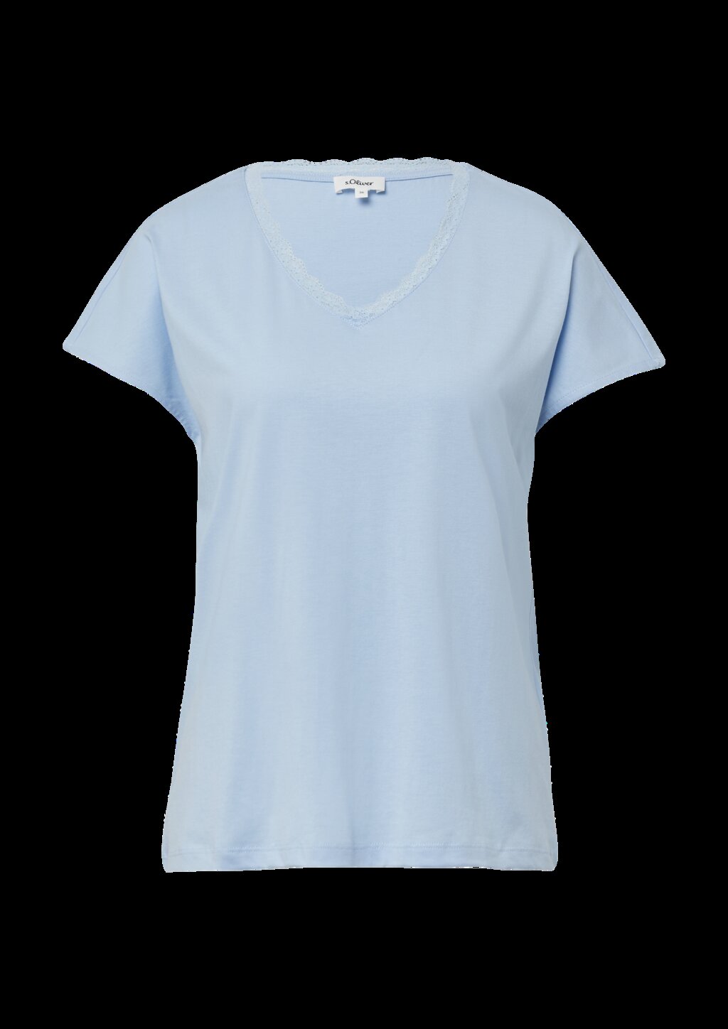 T-Shirt mit Spitze aus Modalmix