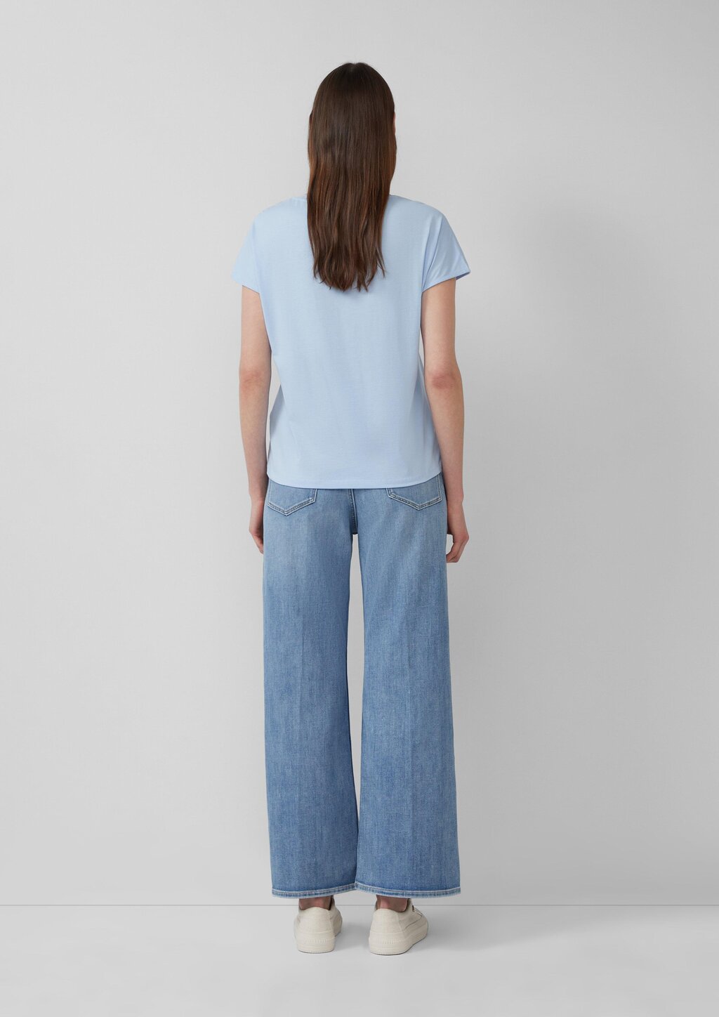 T-Shirt mit Spitze aus Modalmix