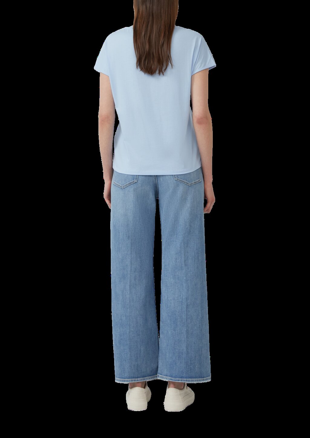 T-Shirt mit Spitze aus Modalmix